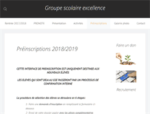 Tablet Screenshot of groupe-scolaire-excellence.com